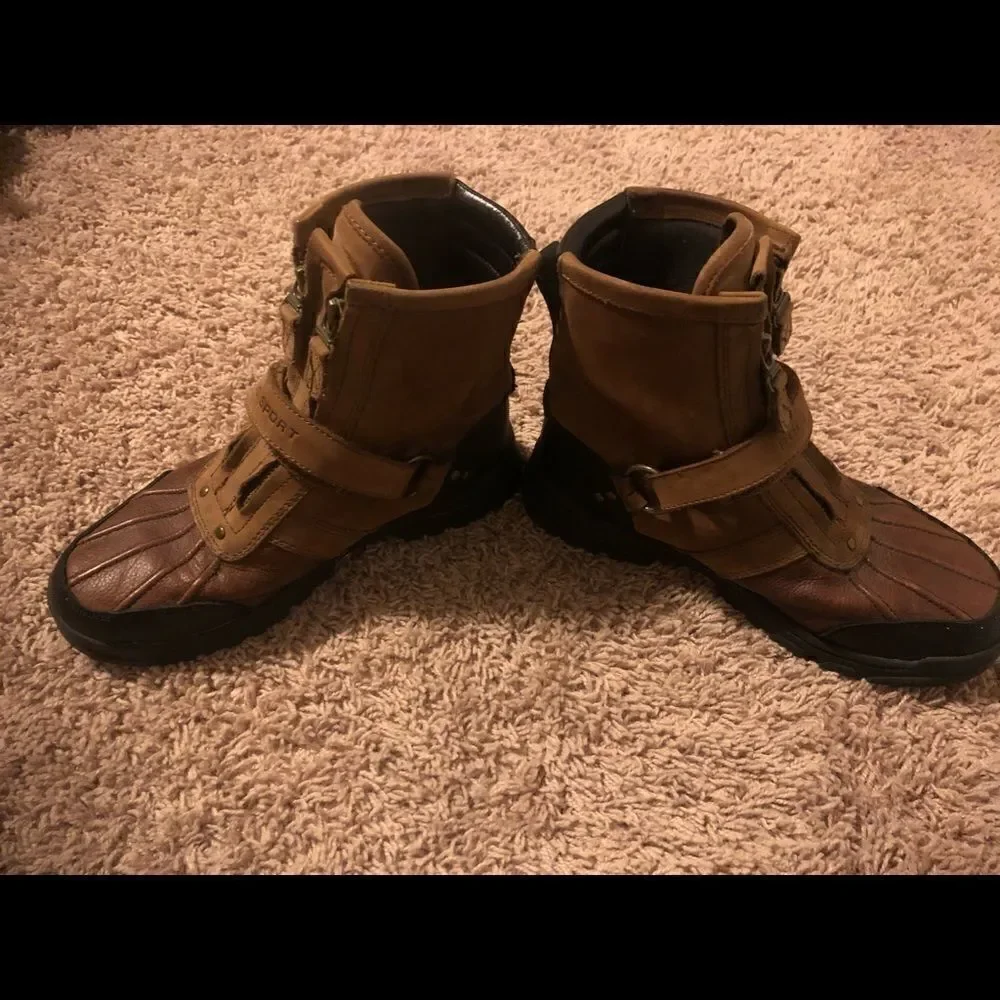 Polo sport conquest hi tops boots sz 4.5